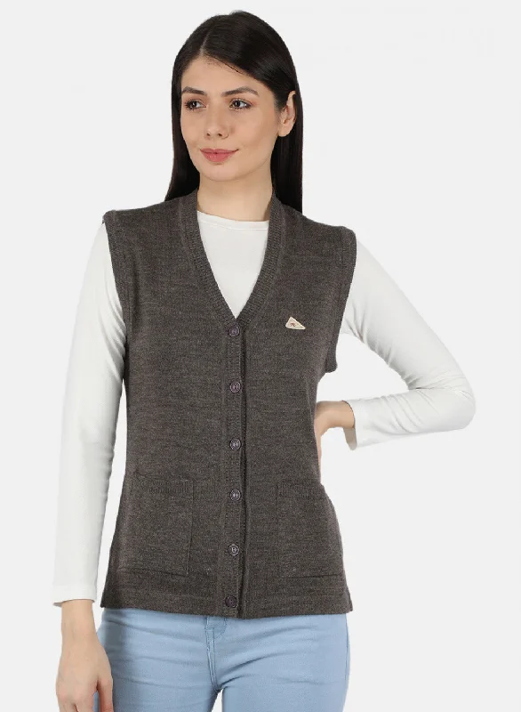 Refresh your wardrobe with high-quality women’s fashion   Women Light Brown Solid Cardigan