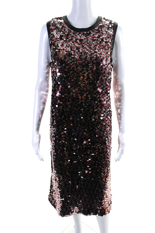 Timeless clothing pieces every woman should own   McQ by Alexander McQueen Womens Sequin Covered Shift Dress Multicolor