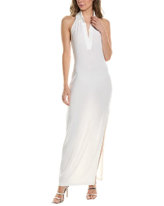 Fashionable women’s clothing that makes you shine   Norma Kamali Halter Neck Side Slit Gown