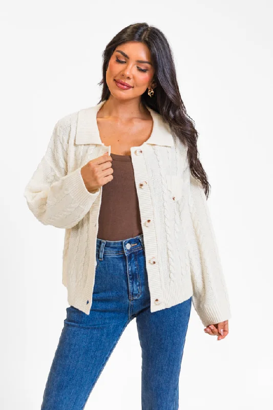 Refresh your closet with chic and comfy styles Having A Meltdown Beige Cable Knit Shacket Refresh your closet with chic and comfy styles Having A Meltdown Beige Cable Knit Shacket