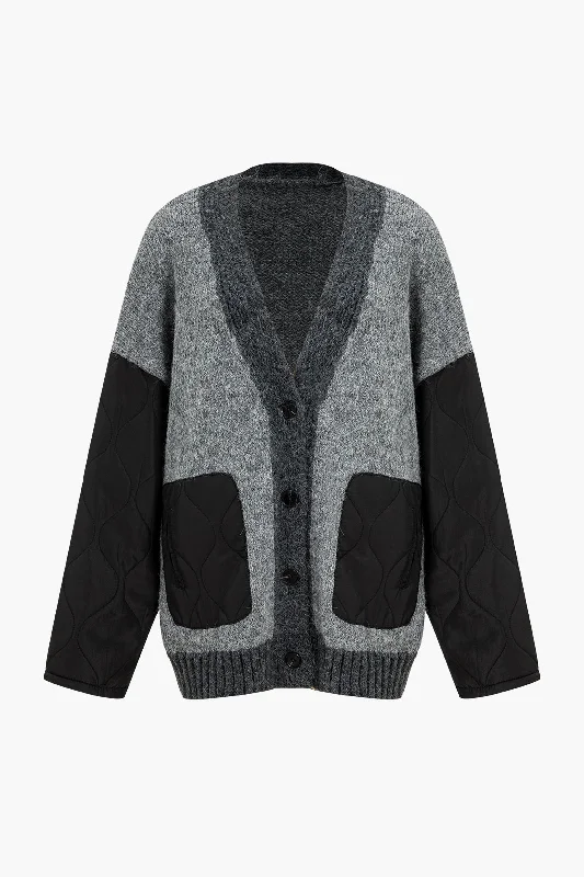 Elevate your look with premium women’s wear   Knit Patchwork Jacket