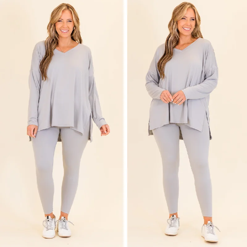 Fashion pieces that complement every woman’s style   Happiness Because Of You Set, Light Grey