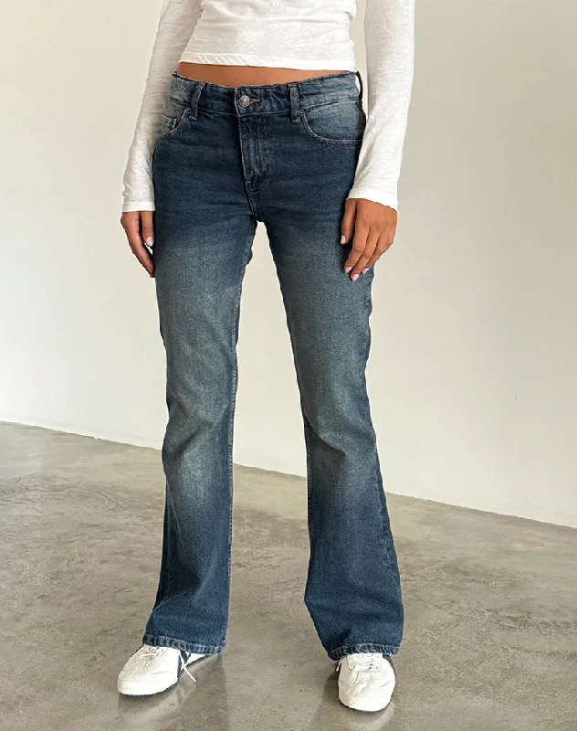 Effortlessly chic fashion for today’s woman   Rigid Low Rise Flare Jeans in Dark Vintage