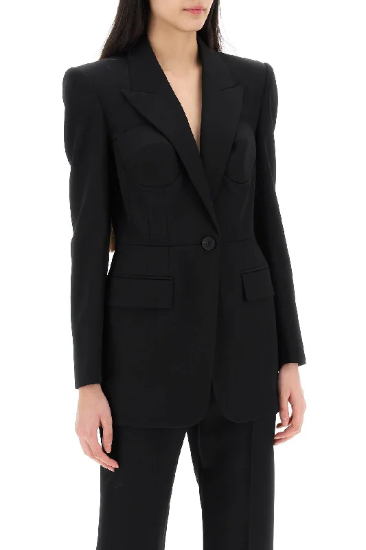 The ultimate destination for women’s clothing Alexander Mcqueen Fitted Jacket With Bustier Details The ultimate destination for women’s clothing Alexander Mcqueen Fitted Jacket With Bustier Details