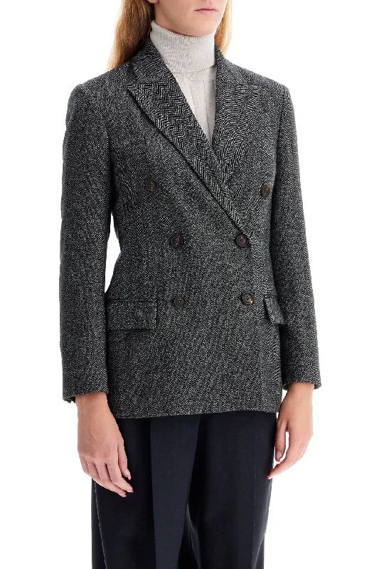 High-quality women’s wear for everyday elegance   Brunello Cucinelli 'chevron Wool Carded Techno Jacket'