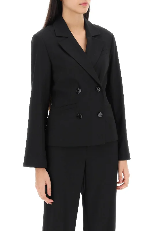 Fashionable clothing to fit every body type   Ganni Shaped Double-Breasted Jacket