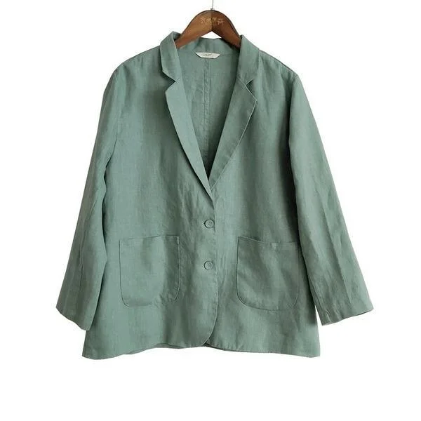 Trendsetting women’s clothing for fashion lovers Solid Color Linen Coats Pockets 2020 Spring New 6 Color Button Women Clothing Casual Jackets Trendsetting women’s clothing for fashion lovers Solid Color Linen Coats Pockets 2020 Spring New 6 Color Button Women Clothing Casual Jackets
