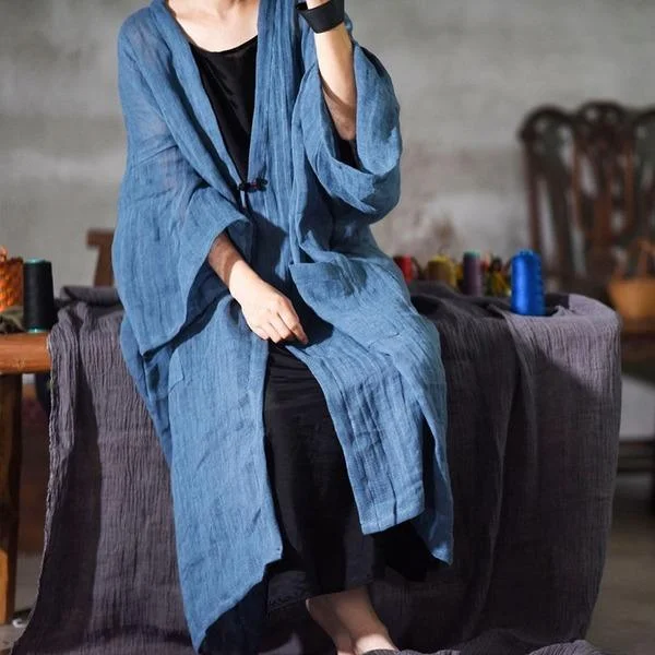 Refresh your closet with chic and comfy styles Solid Color Long Trench Coats New Causal Loose Patchwork Long Sleeve Cardigan Coats Refresh your closet with chic and comfy styles Solid Color Long Trench Coats New Causal Loose Patchwork Long Sleeve Cardigan Coats