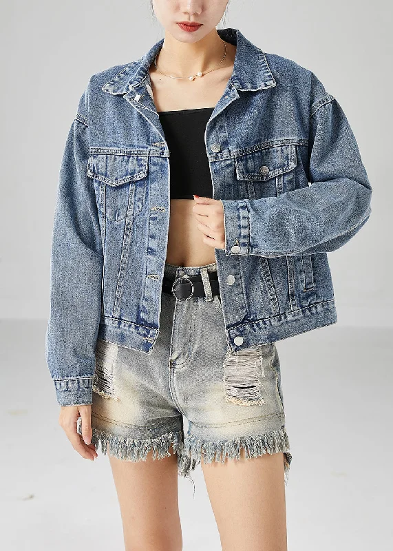 Chic, modern looks for the stylish woman Style Blue Backless Tasseled Denim Coats Fall Chic, modern looks for the stylish woman Style Blue Backless Tasseled Denim Coats Fall