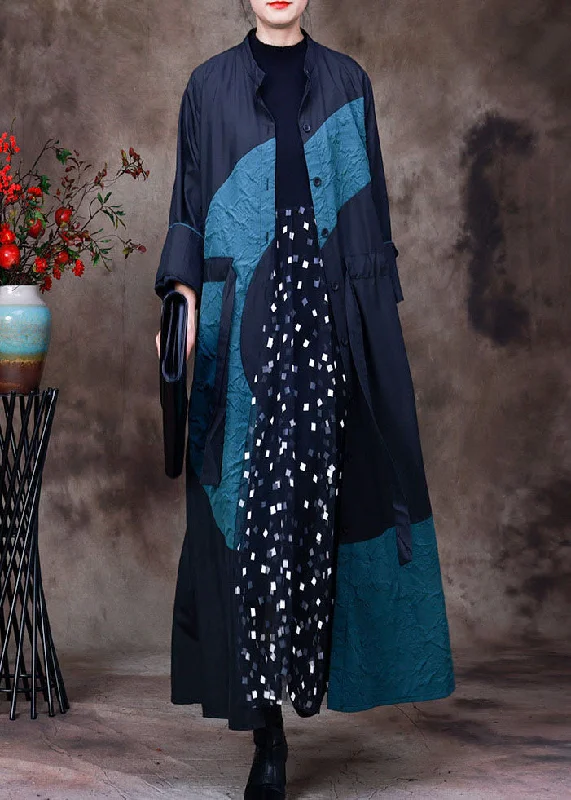 High-quality women’s wear for everyday elegance Style Colorblock Stand Collar Pockets Patchwork Drawstring Spandex Coats Long Sleeve High-quality women’s wear for everyday elegance Style Colorblock Stand Collar Pockets Patchwork Drawstring Spandex Coats Long Sleeve