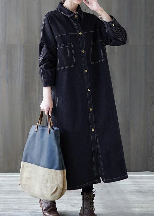 Sporty-chic women’s apparel for active lifestyles Style Denim Black Plus Size Clothes For Women Gifts Lapel Patchwork Coat Sporty-chic women’s apparel for active lifestyles Style Denim Black Plus Size Clothes For Women Gifts Lapel Patchwork Coat