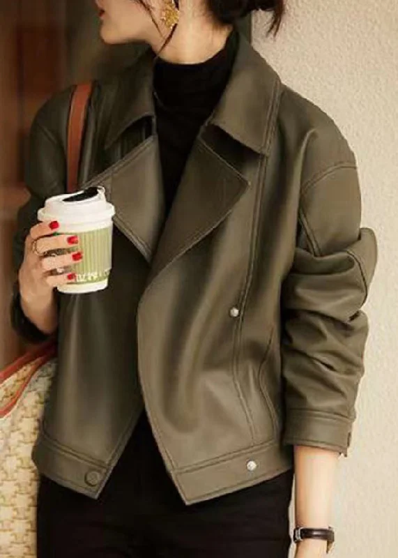 Statement pieces for the confident woman Stylish Green Peter Pan Collar Patchwork Sheepskin Jackets Fall Statement pieces for the confident woman Stylish Green Peter Pan Collar Patchwork Sheepskin Jackets Fall