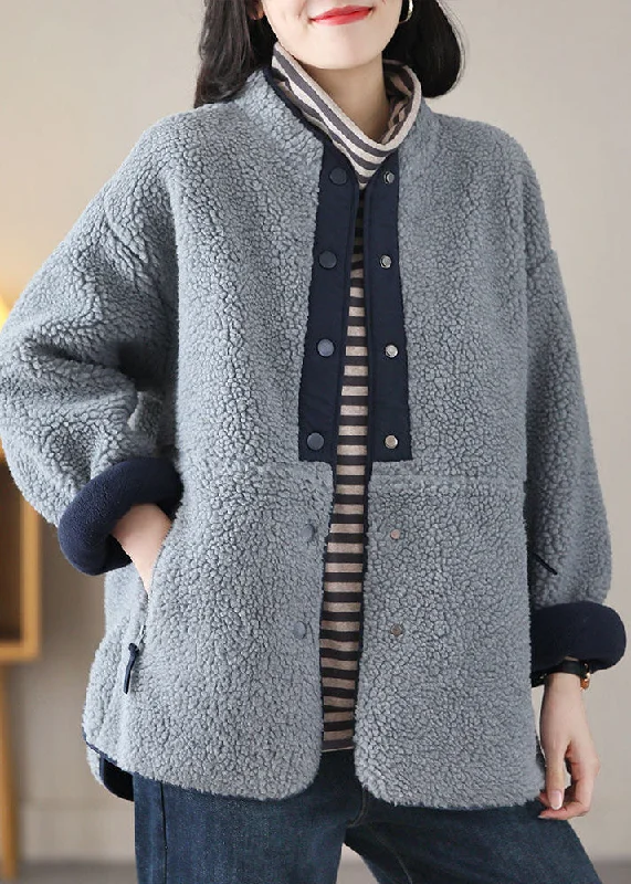 Fashion pieces that complement every woman’s style Stylish Grey Blue Stand Collar Patchwork Teddy Faux Fur Jackets Spring Fashion pieces that complement every woman’s style Stylish Grey Blue Stand Collar Patchwork Teddy Faux Fur Jackets Spring