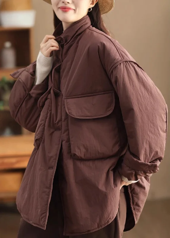 Step into style with our women’s clothing collection Stylish Loose Mulberry Stand Collar Pockets Fine Cotton Filled Jacket Winter Step into style with our women’s clothing collection Stylish Loose Mulberry Stand Collar Pockets Fine Cotton Filled Jacket Winter