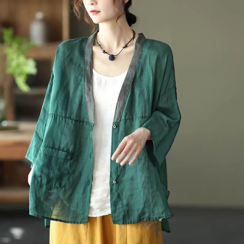 Refresh your wardrobe with trendy women’s apparel Summer Casual Ramie Pocket Sunscreen Asymmetrical Cardigans Refresh your wardrobe with trendy women’s apparel Summer Casual Ramie Pocket Sunscreen Asymmetrical Cardigans