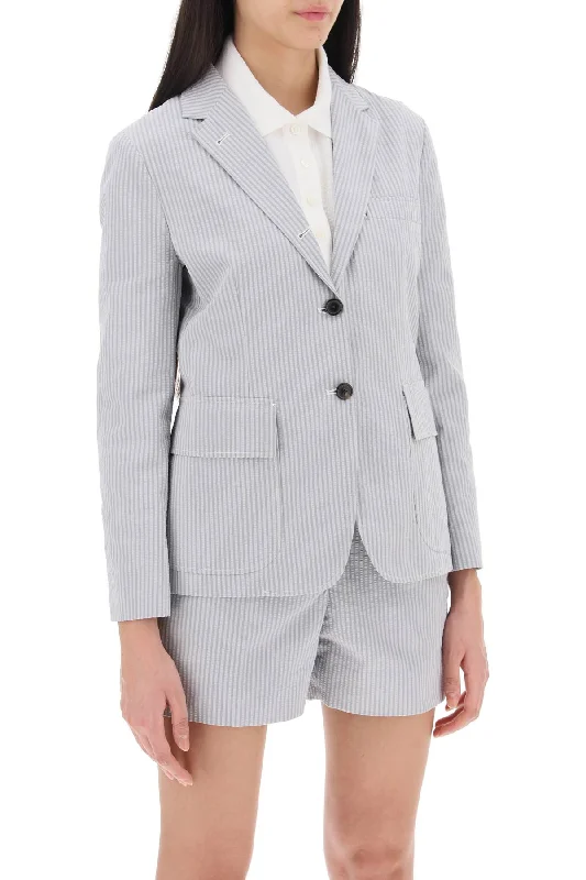 Dress to impress with elegant women’s wear Thom Browne Seersucker Single-Breasted Jacket Dress to impress with elegant women’s wear Thom Browne Seersucker Single-Breasted Jacket