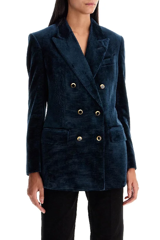 Fashion-forward women’s clothing on a budget Tom Ford Wallis Velvet Double-Breasted Jacket Fashion-forward women’s clothing on a budget Tom Ford Wallis Velvet Double-Breasted Jacket