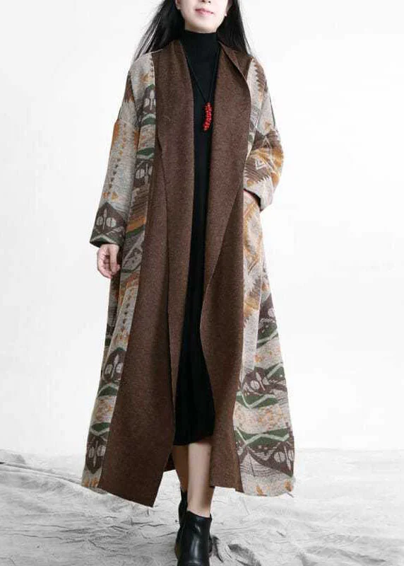Refresh your wardrobe with stylish women’s outfits Unique Khaki Oversized Patchwork Print Wool Loose Cardigan Fall Refresh your wardrobe with stylish women’s outfits Unique Khaki Oversized Patchwork Print Wool Loose Cardigan Fall