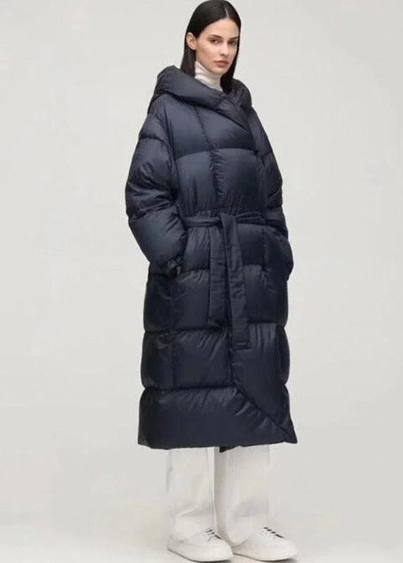 Luxurious fabrics and modern designs for women Unique Navy hooded Pockets Thick Winter Duck Down Down Coat Luxurious fabrics and modern designs for women Unique Navy hooded Pockets Thick Winter Duck Down Down Coat