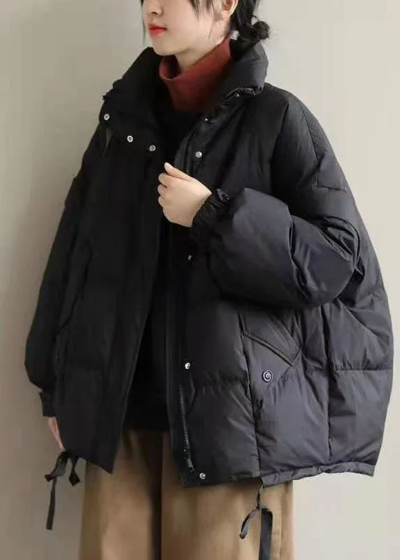 Comfortable yet fashionable women’s wear Vintage Black Cinched Duck Down Down Coat Winter Comfortable yet fashionable women’s wear Vintage Black Cinched Duck Down Down Coat Winter