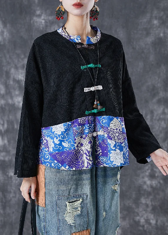 The ultimate destination for women’s clothing Vintage Black Print Patchwork Print Corduroy Coats Fall The ultimate destination for women’s clothing Vintage Black Print Patchwork Print Corduroy Coats Fall
