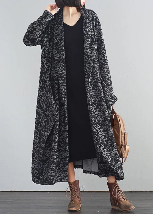 Bold and sophisticated looks for every woman Vintage Black V Neck Print Button Trench Coats Fall Bold and sophisticated looks for every woman Vintage Black V Neck Print Button Trench Coats Fall