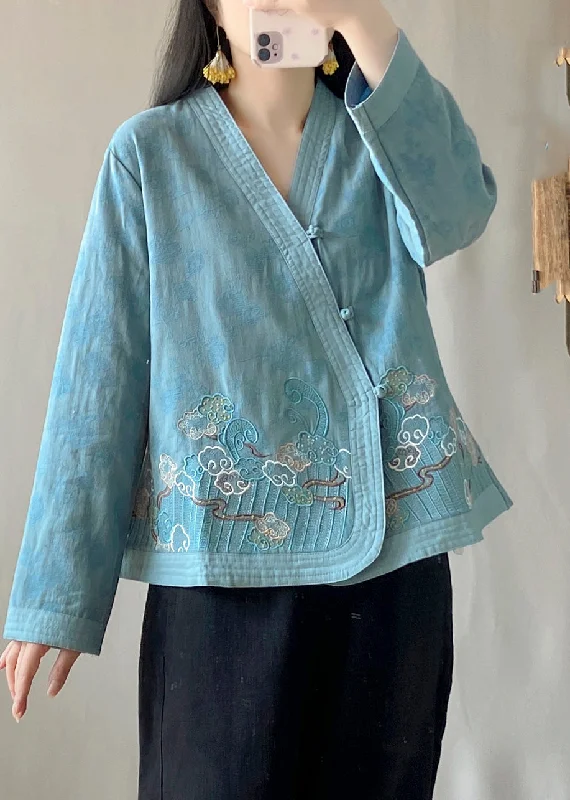 Premium quality women’s clothing at affordable prices Vintage Blue Patchwork Cardigans Long Sleeve Premium quality women’s clothing at affordable prices Vintage Blue Patchwork Cardigans Long Sleeve