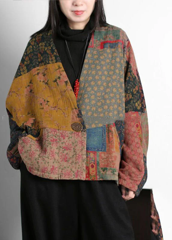 The ultimate guide to stylish women’s fashion Vintage Colorblock V Neck Patchwork Print Fine Cotton Filled Coats Batwing Sleeve The ultimate guide to stylish women’s fashion Vintage Colorblock V Neck Patchwork Print Fine Cotton Filled Coats Batwing Sleeve