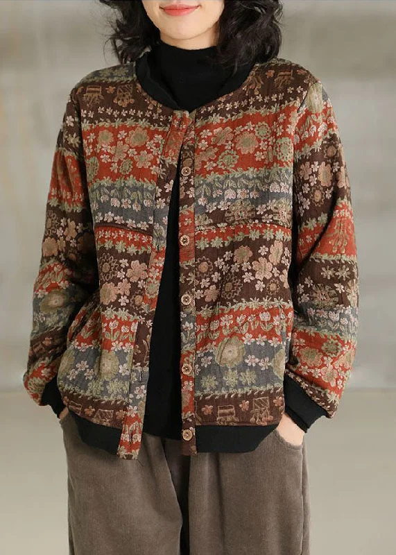 Cozy women’s clothing for the colder months Vintage Khaki Oversized Print Warm Fleece Coat Spring Cozy women’s clothing for the colder months Vintage Khaki Oversized Print Warm Fleece Coat Spring