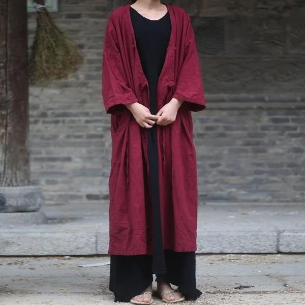 Fashion-forward women’s clothing on a budget Vintage Linen 2020 Fall New Loose Casual V-Neck Button Chinese Style Trench Female Coat Fashion-forward women’s clothing on a budget Vintage Linen 2020 Fall New Loose Casual V-Neck Button Chinese Style Trench Female Coat