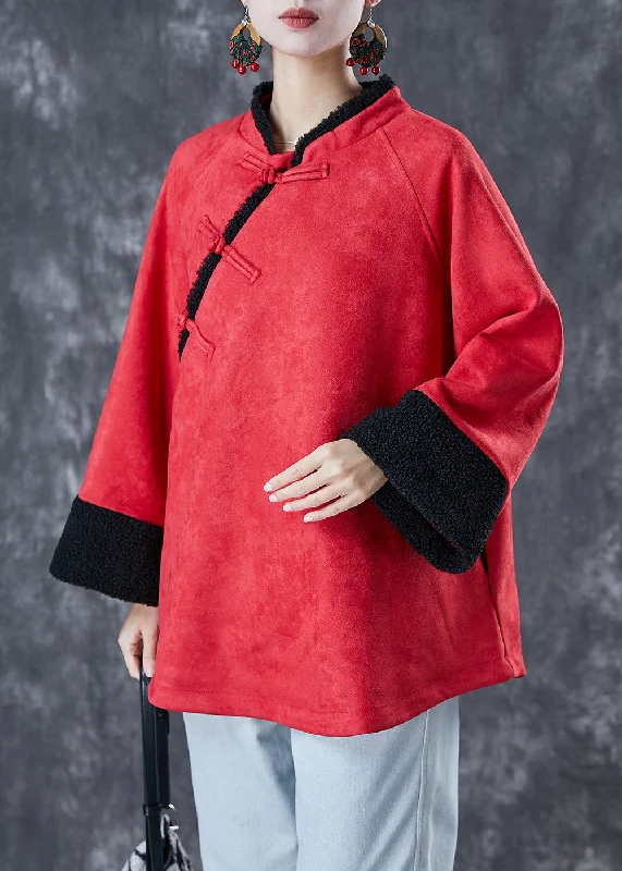 Luxurious fabrics and modern designs for women Vintage Mulberry Oversized Thick Cotton Chinese Style Coat Fall Luxurious fabrics and modern designs for women Vintage Mulberry Oversized Thick Cotton Chinese Style Coat Fall